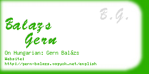 balazs gern business card